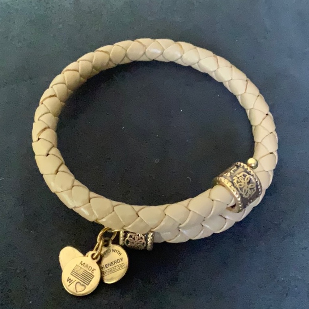 Alex and Ani Elegant Gold and Brown 3 Bracelet Set - Picture 3 of 4